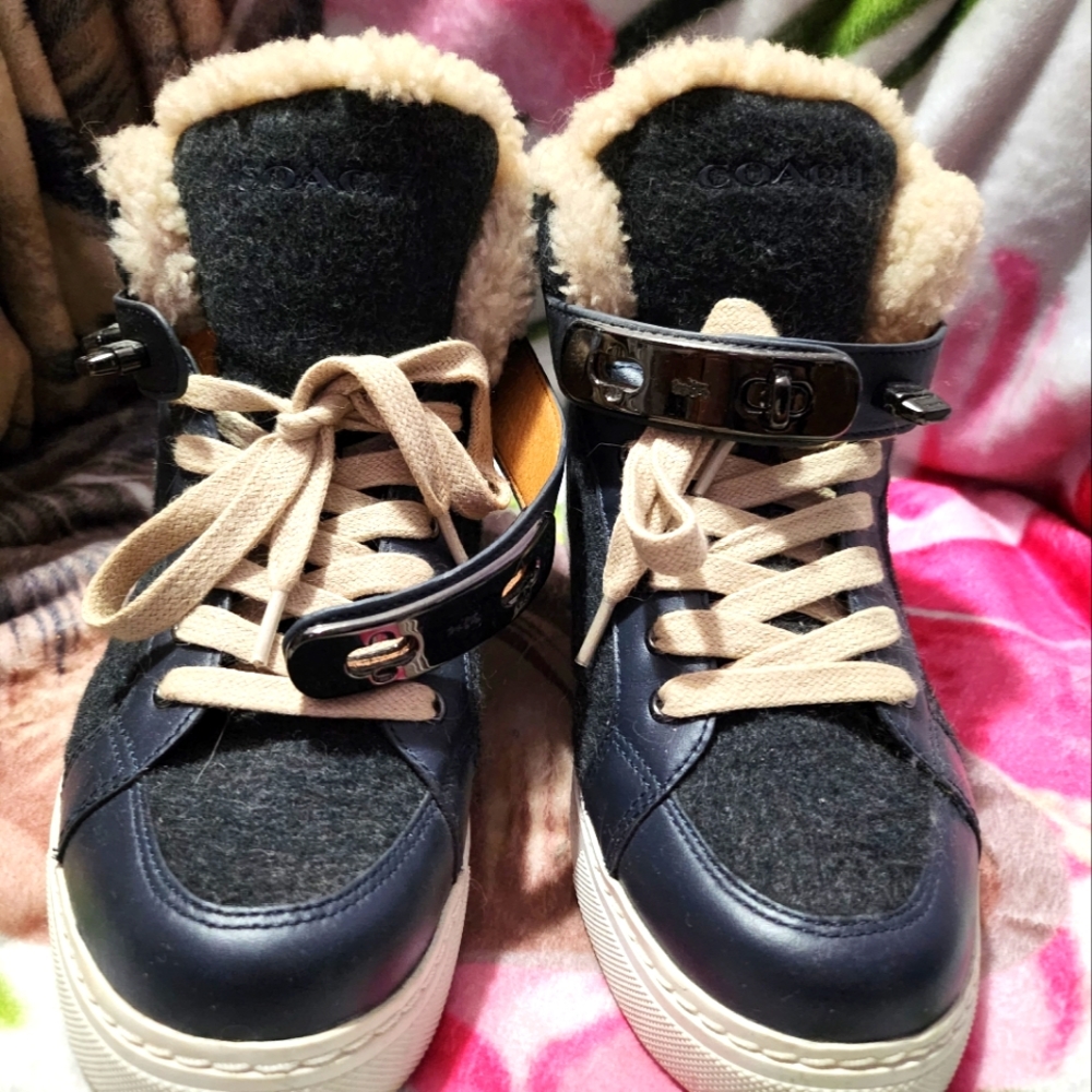 AUTHENTIC COACH high top sneakers